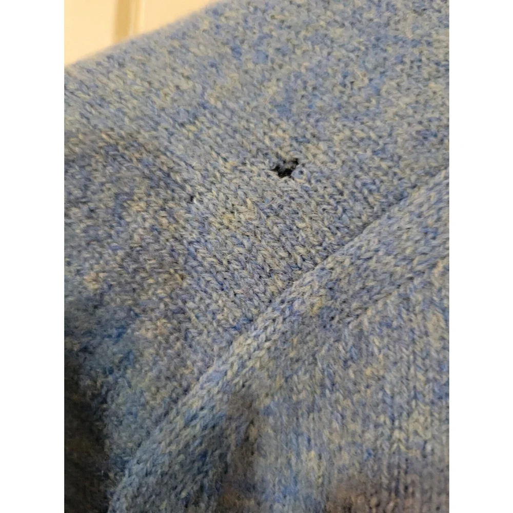 Vintage Lord Jeff Mens 70s 100% Lambswool Sweater Vest Sz L Made In USA Blue